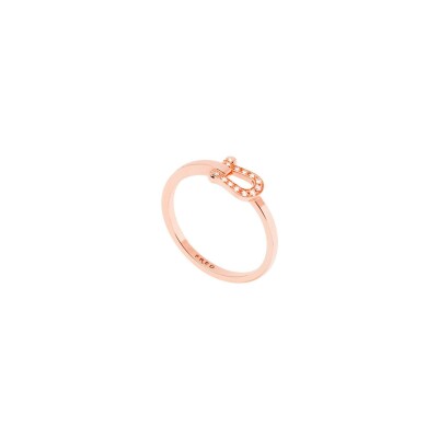 Bague FRED Force 10 petit modèle en Or rose et Diamant