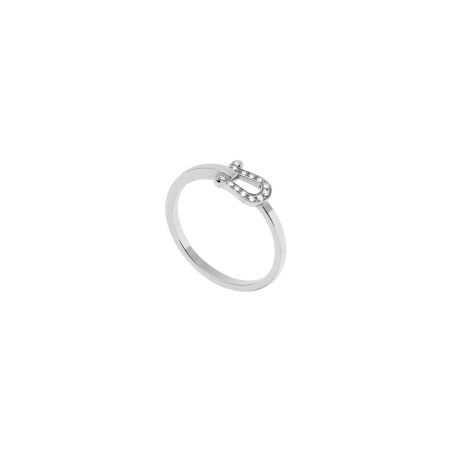 FRED Force 10 ring, white gold, diamonds