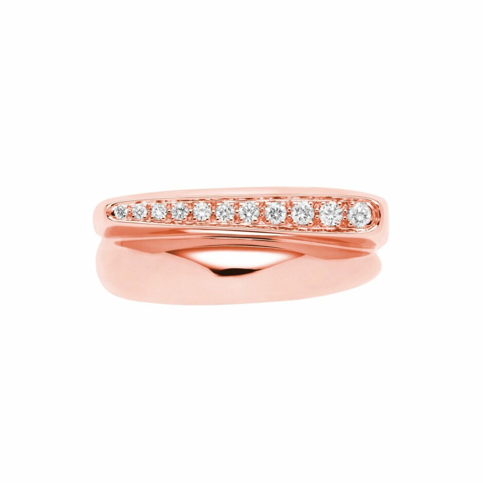 Bague FRED Success petit modèle en Or rose et Diamant