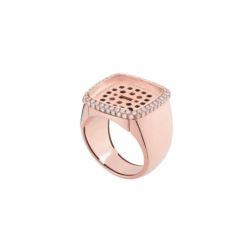 FRED Pain de sucre Ring setting, rose gold, diamond