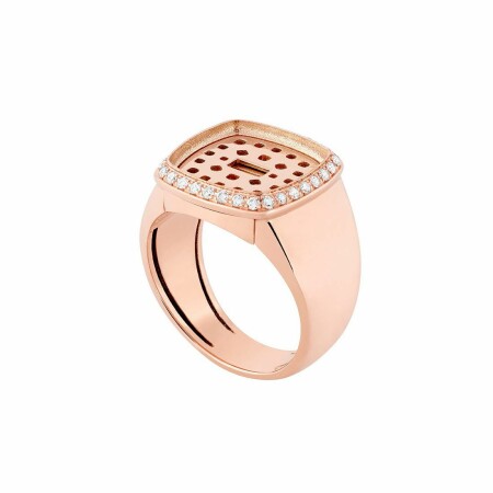 Monture de bague FRED Pain de sucre en or rose et diamant