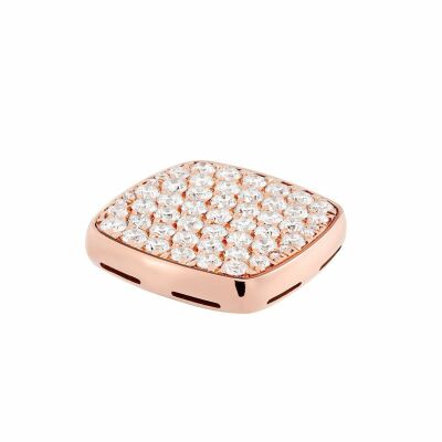 Cabochon FRED Pain de Sucre Grand Modèle en or rose et diamants