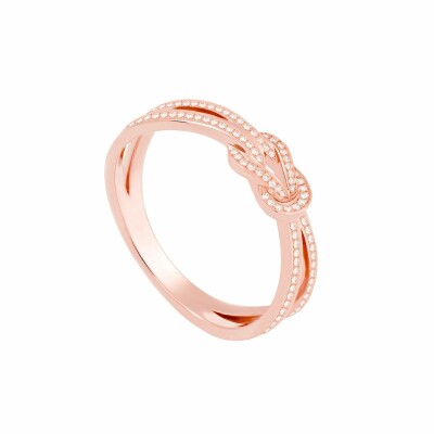 Bague FRED Chance Infinie en or rose et diamants