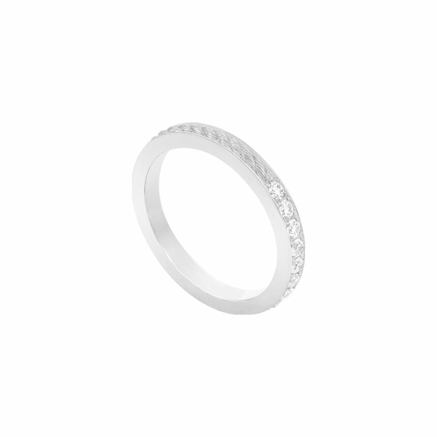 FRED Force 10 Duo S ring, white gold, diamonds