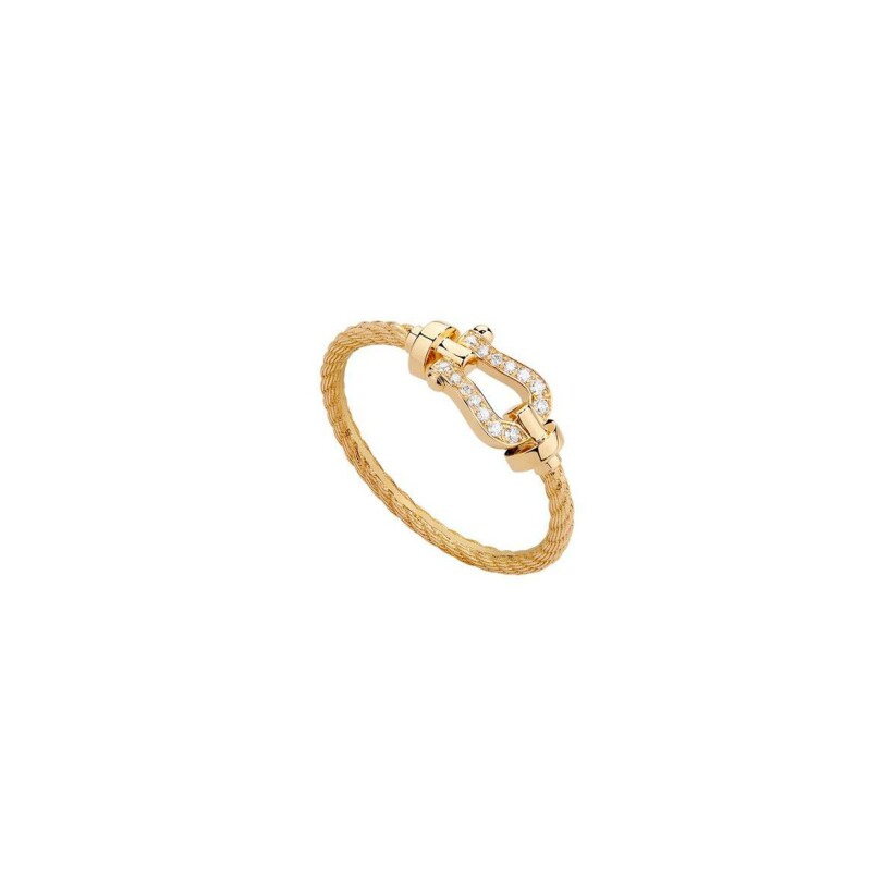 FRED Force 10 ring, small size, yellow gold and diamonds