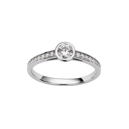 Solitaire en or blanc et diamant de 0.20ct