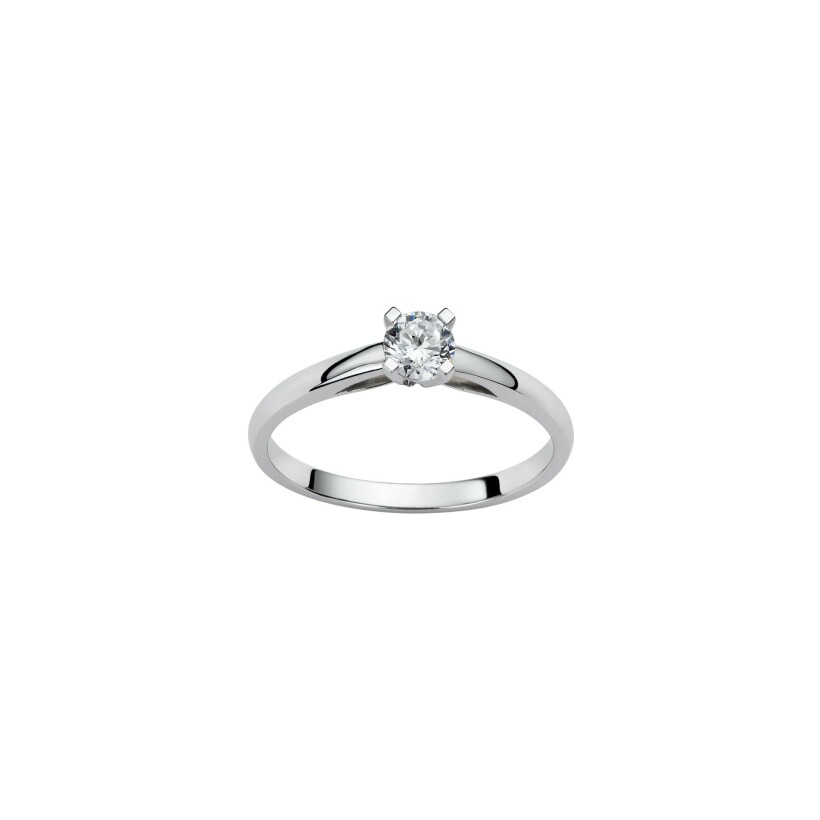 Solitaire Vaneste en or blanc et diamant