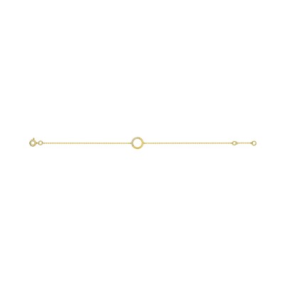 Bracelet en or jaune et oxyde de zirconium