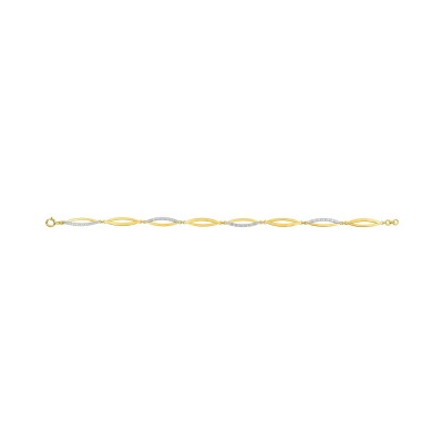 Bracelet en or jaune et oxyde de zirconium