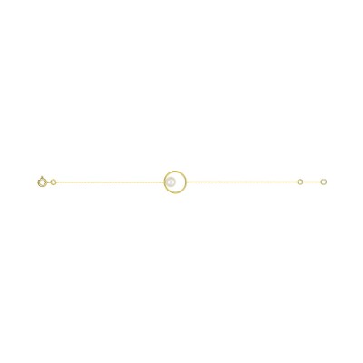 Bracelet en or jaune et perle de culture