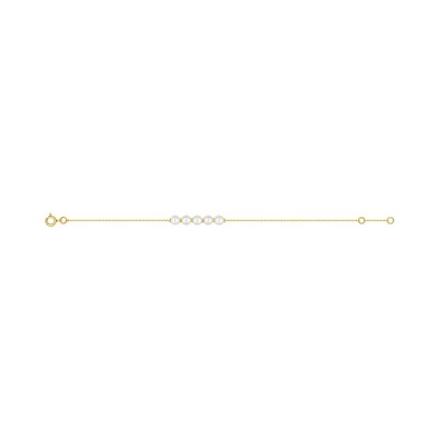 Bracelet en or jaune et perle de culture
