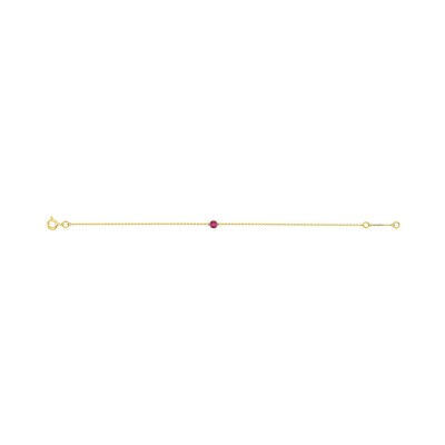 Bracelet en or jaune et rubis