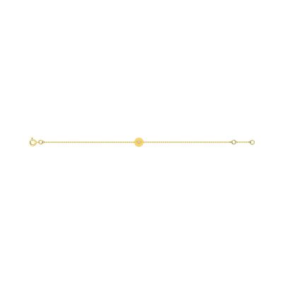 Bracelet en or jaune et oxyde de zirconium
