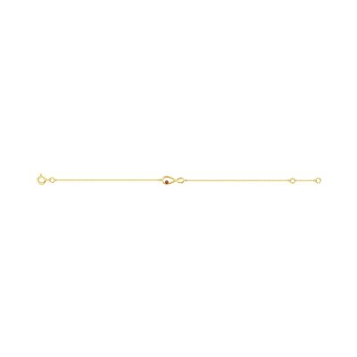 Bracelet en or jaune et rubis