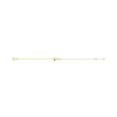 Bracelet en or jaune et saphir