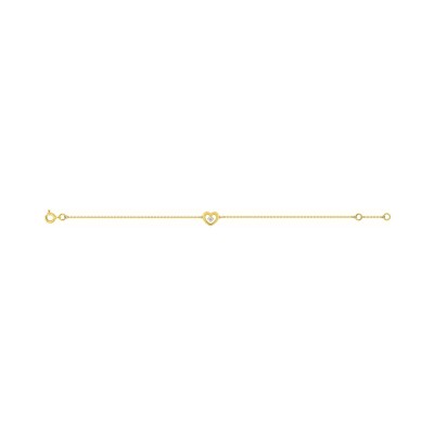 Bracelet en or jaune et oxyde de zirconium