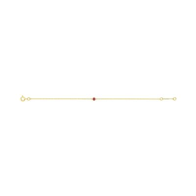 Bracelet en or jaune et rubis