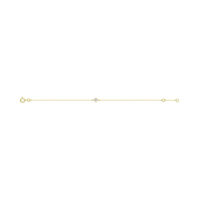 Bracelet en or jaune et oxydes de zirconium