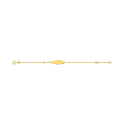Gourmette Bébé en or jaune, taille 14cm