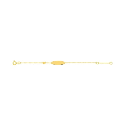 Gourmette Bébé en or jaune, taille 14cm
