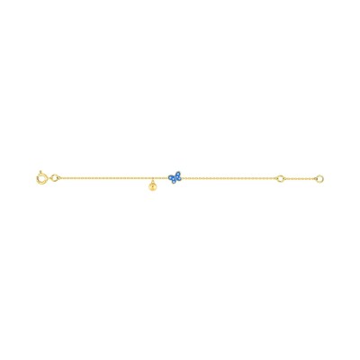Bracelet bébé en or jaune, taille 14cm