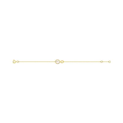 Bracelet en or jaune et nacre