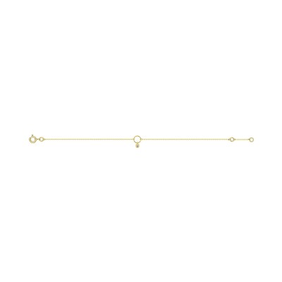 Bracelet en or jaune et diamant 0.06ct