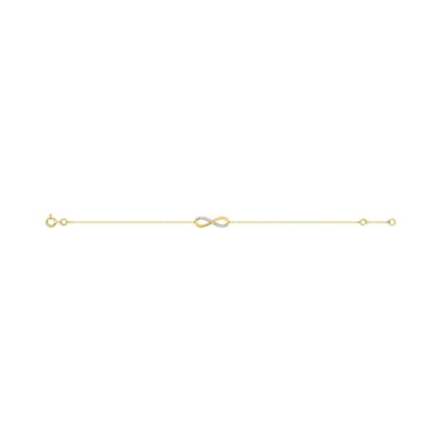 Bracelet en or jaune et oxyde de zirconium