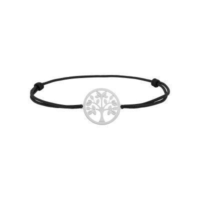 Bracelet corde en or blanc