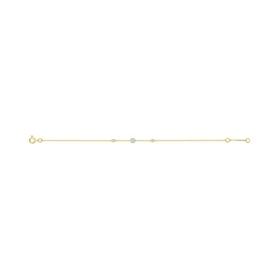 Bracelet en or jaune et aquaprase