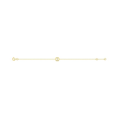 Bracelet en or jaune et oxyde de zirconium