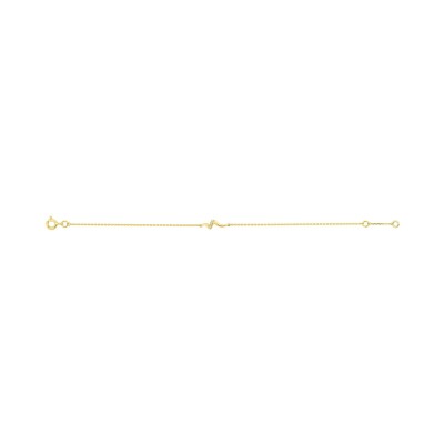 Bracelet en or jaune et diamant 0.02ct