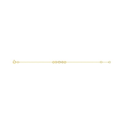 Bracelet en or jaune et oxyde de zirconium