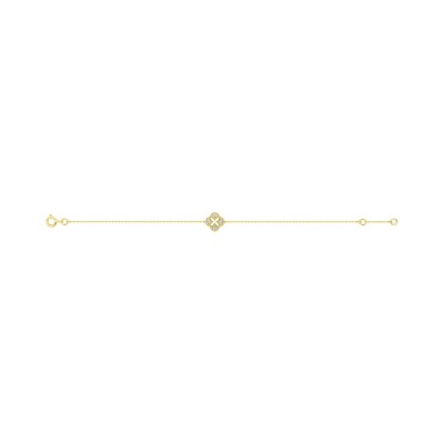 Bracelet en or jaune et oxyde de zirconium