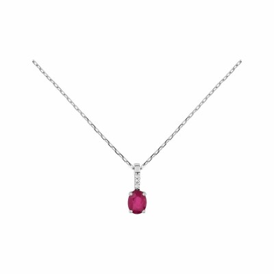 Collier en or blanc et diamants de 0.004ct