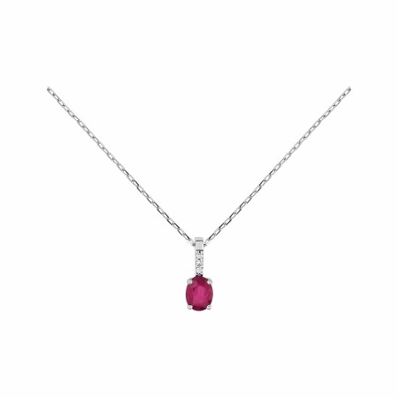 Collier en or blanc et diamants de 0.004ct