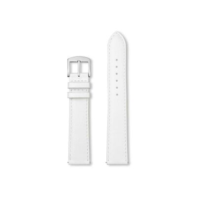 Bracelet montre Rochet Baltimore en cuir brillant blanc - 20mm