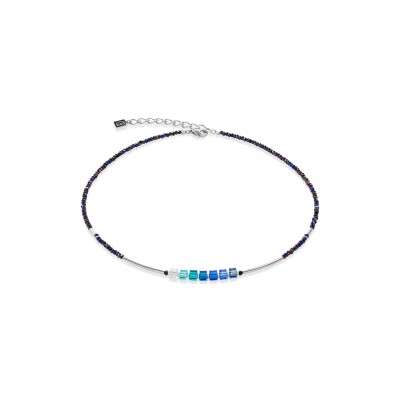 Collier Coeur de Lion Cube Story Minimalistic Sparkling en acier, cristaux Swarovski et verre