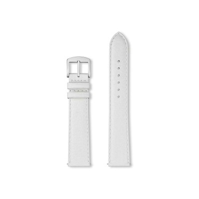 Bracelet montre Rochet Buffalo en cuir mat blanc - 12mm