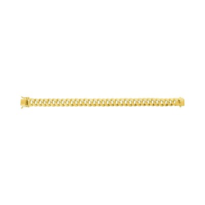 Chaîne gourmette en or jaune, 20cm