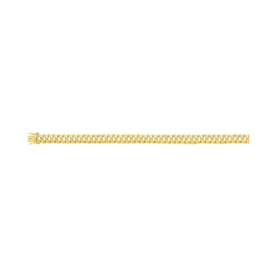 Chaîne gourmette en or jaune, 19cm