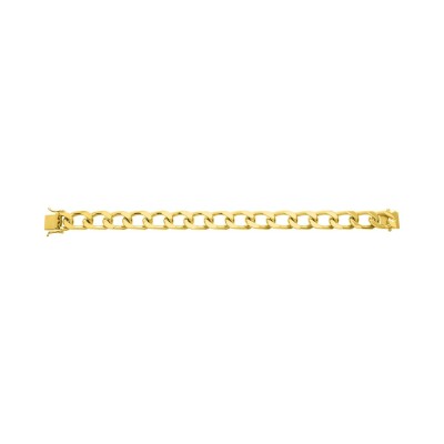 Chaîne gourmette en or jaune, 21cm