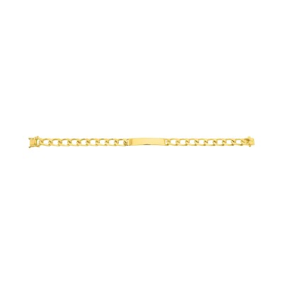 Gourmette maille gourmette allongée en or jaune