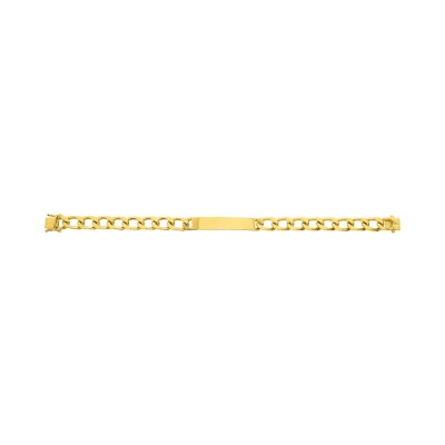 Gourmette maille gourmette allongée en or jaune