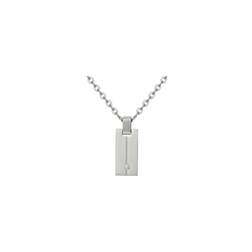 Collier Phebus en acier et diamant