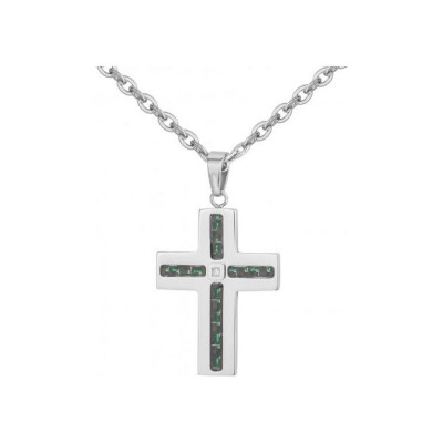 Collier Phebus en acier et diamant