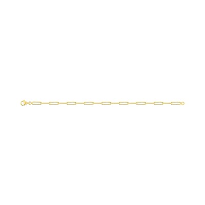 Chaîne maille forçat rectangle en or jaune