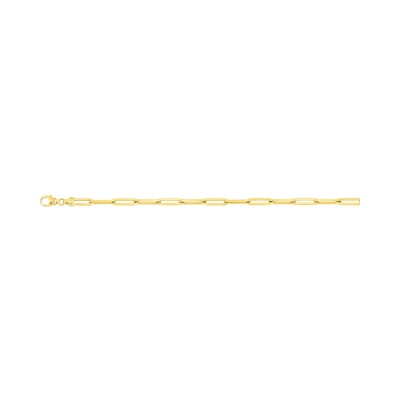 Chaîne maille forçat rectangle en or jaune