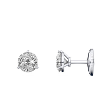 Earrings, white gold, diamonds