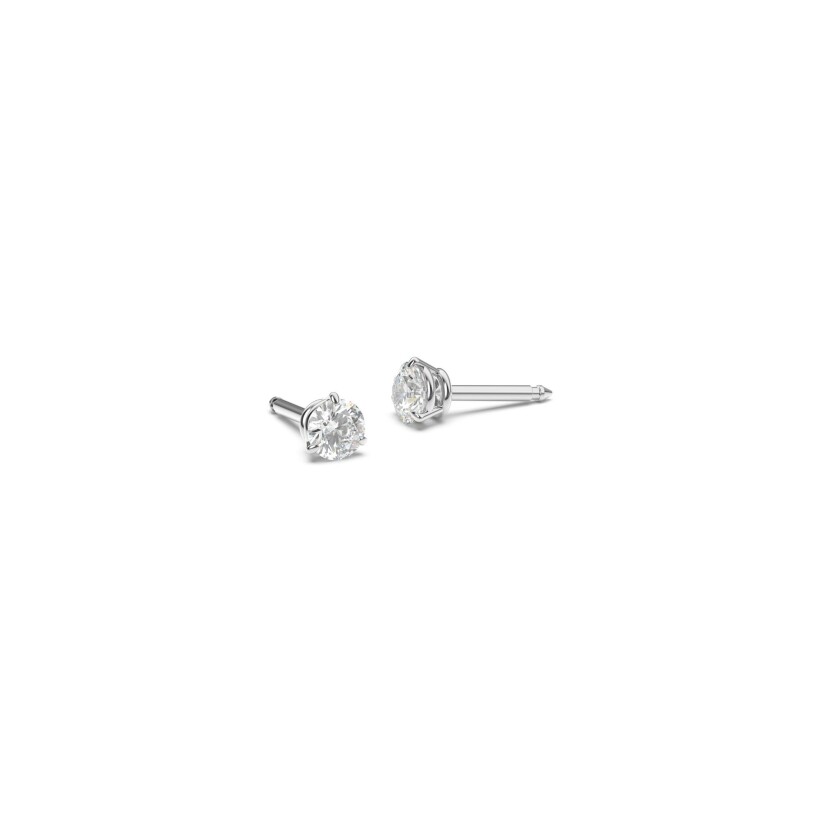 Boucles d'oreilles puces Frojo en or blanc et diamants